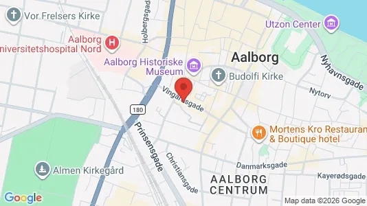 Erhvervslokaler til leje i Aalborg Centrum - kort over placeringen