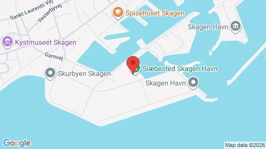 Erhvervslokaler til leje i Skagen - kort over placeringen
