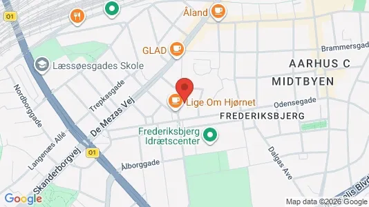 Erhvervslokaler til leje i Århus C - kort over placeringen