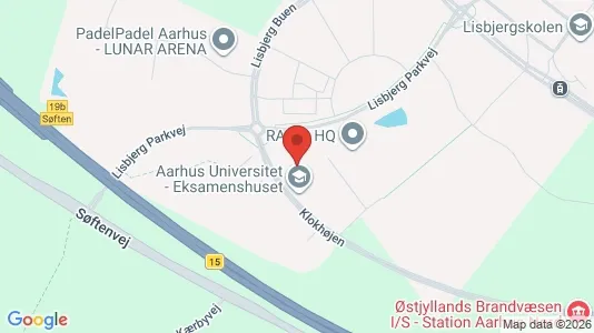 Erhvervslokaler til leje i Århus N - kort over placeringen