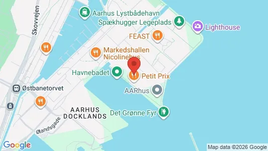 Erhvervslokaler til leje i Århus C - kort over placeringen