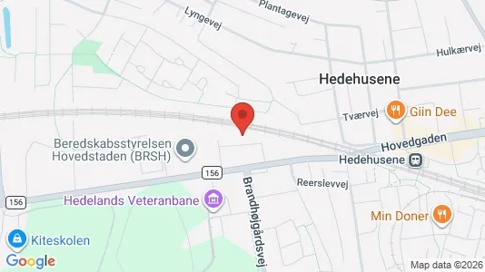 Erhvervslokaler til leje i Hedehusene - kort over placeringen