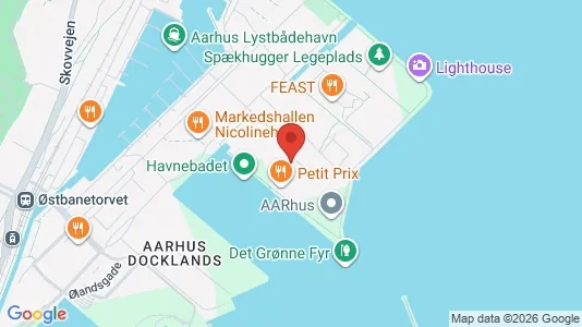 Erhvervslokaler til leje i Århus C - kort over placeringen