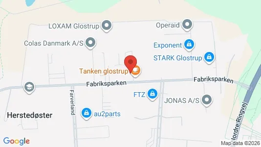 Erhvervslokaler til leje i Glostrup - kort over placeringen