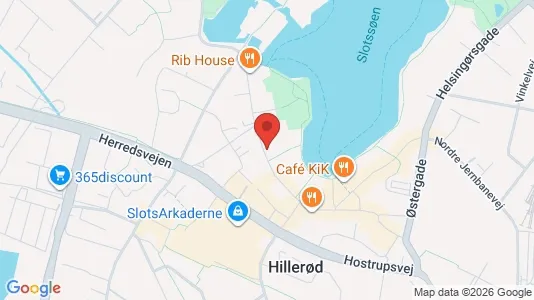 Erhvervslokaler til leje i Hillerød - kort over placeringen