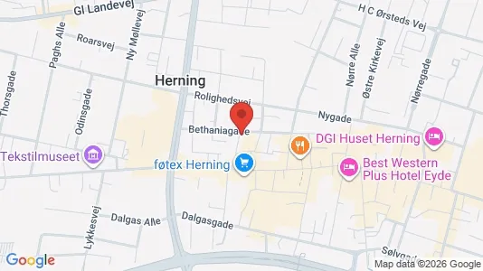 Erhvervslokaler til leje i Herning - kort over placeringen