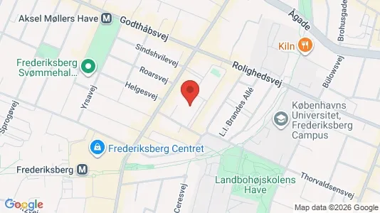 Erhvervslokaler til leje i Frederiksberg - kort over placeringen