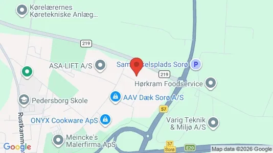 Erhvervslokaler til leje i Sorø - kort over placeringen
