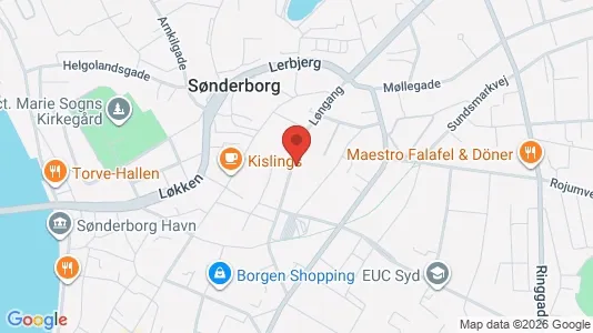 Erhvervslokaler til leje i Sønderborg - kort over placeringen