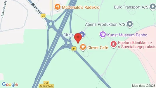 Erhvervslokaler til leje i Aabenraa - kort over placeringen