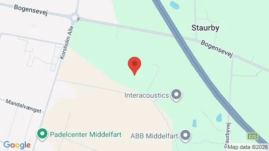 Erhvervslokaler til leje i Middelfart - kort over placeringen