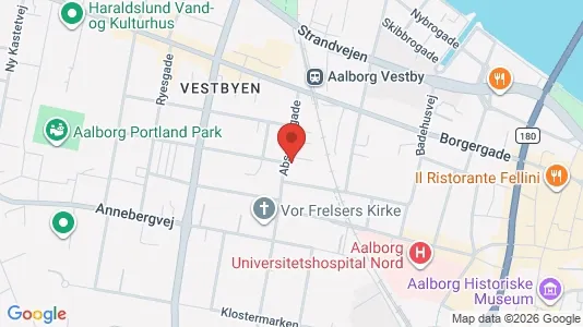 Erhvervslokaler til leje i Aalborg Centrum - kort over placeringen