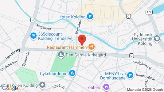 Erhvervslokaler til leje i Kolding - kort over placeringen