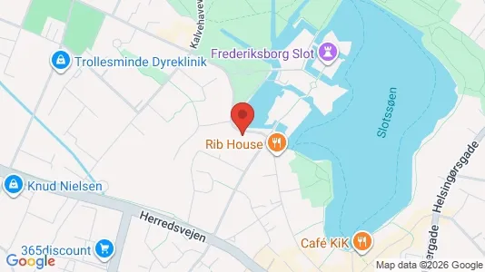 Erhvervslokaler til leje i Hillerød - kort over placeringen