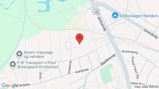 Erhvervslokaler til leje i Randers SV - kort over placeringen