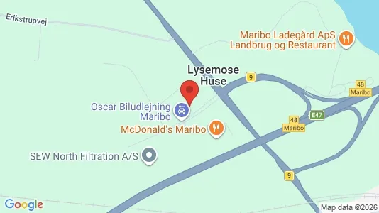 Erhvervslokaler til leje i Maribo - kort over placeringen