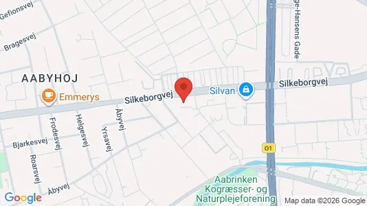 Erhvervslokaler til leje i Århus C - kort over placeringen