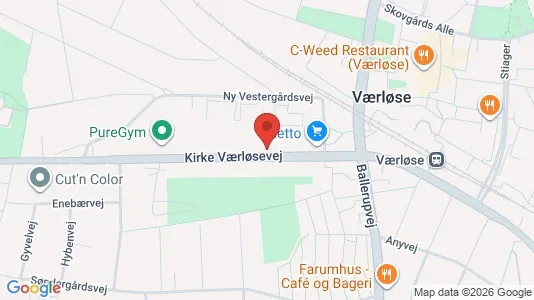 Erhvervslokaler til leje i Værløse - kort over placeringen