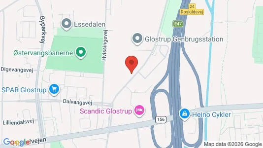 Erhvervslokaler til leje i Glostrup - kort over placeringen
