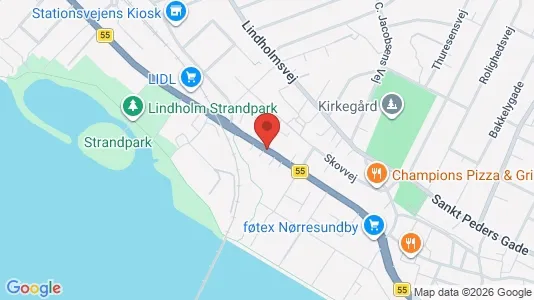 Erhvervslokaler til leje i Nørresundby - kort over placeringen