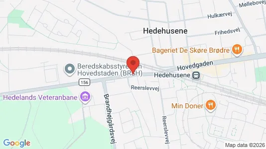 Erhvervslokaler til leje i Hedehusene - kort over placeringen