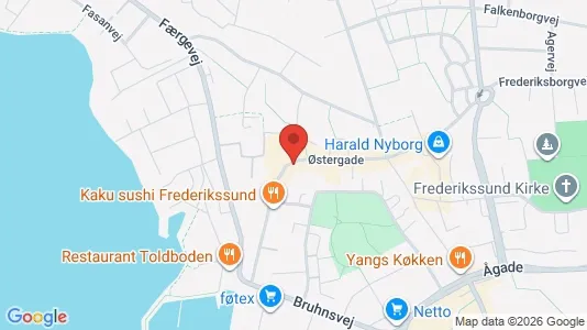 Erhvervslokaler til leje i Frederikssund - kort over placeringen