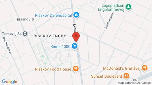 Erhvervslokaler til leje i Risskov - Foto fra Google Street View