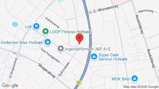 Erhvervslokaler til leje i Holbæk - Foto fra Google Street View