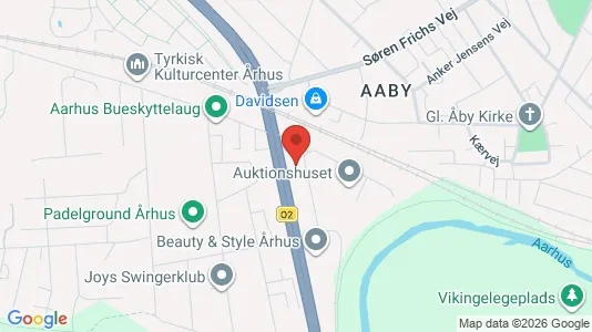 Erhvervslokaler til leje i Åbyhøj - kort over placeringen