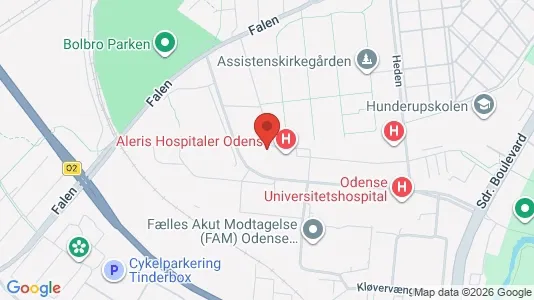 Erhvervslokaler til leje i Odense C - kort over placeringen