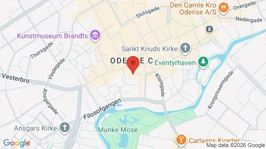 Erhvervslokaler til leje i Odense C - kort over placeringen