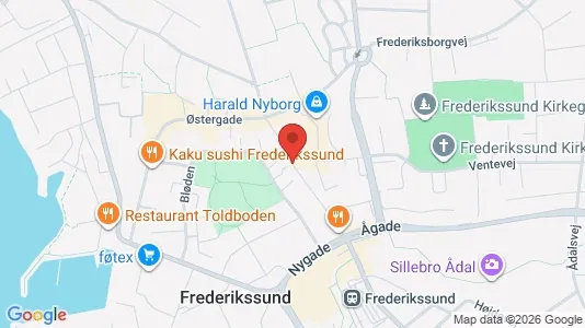 Erhvervslokaler til leje i Frederikssund - kort over placeringen