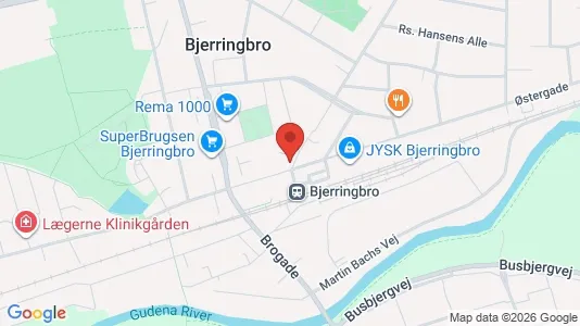 Erhvervslokaler til leje i Bjerringbro - kort over placeringen