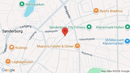 Erhvervslokaler til leje i Sønderborg - kort over placeringen