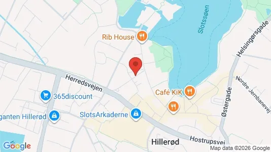 Erhvervslokaler til leje i Hillerød - kort over placeringen