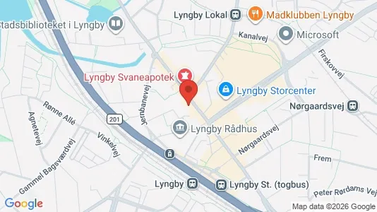Erhvervslokaler til leje i Kongens Lyngby - kort over placeringen