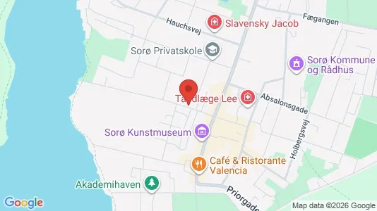 Erhvervslokaler til leje i Sorø - kort over placeringen