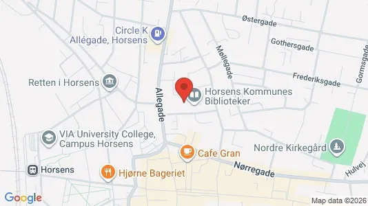 Erhvervslokaler til leje i Horsens - kort over placeringen