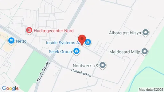 Erhvervslokaler til leje i Aalborg Øst - kort over placeringen