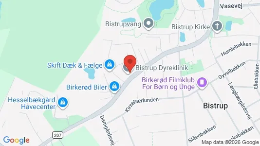 Erhvervslokaler til leje i Birkerød - kort over placeringen