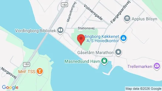 Erhvervslokaler til leje i Vordingborg - kort over placeringen