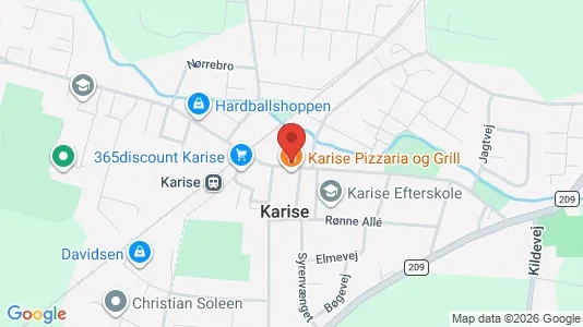 Erhvervslokaler til leje i Karise - kort over placeringen