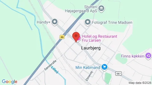 Erhvervslokaler til leje i Langå - kort over placeringen