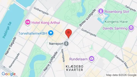 Erhvervslokaler til leje i København K - kort over placeringen