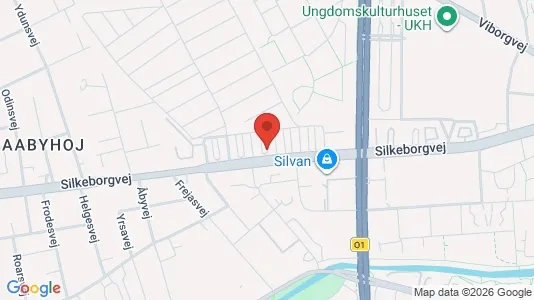 Erhvervslokaler til leje i Århus C - kort over placeringen
