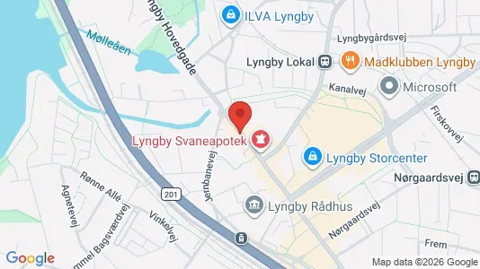 Erhvervslokaler til leje i Kongens Lyngby - kort over placeringen