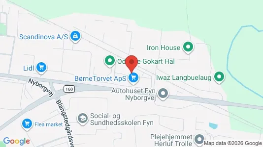 Erhvervslokaler til leje i Odense SØ - kort over placeringen