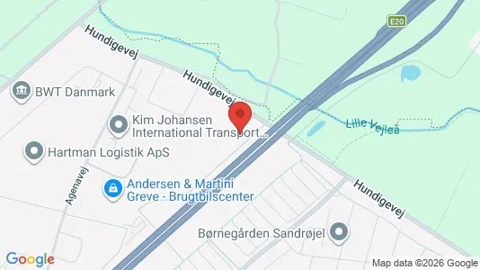 Erhvervslokaler til leje i Greve - kort over placeringen