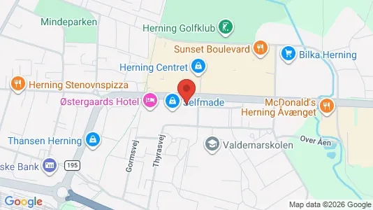 Erhvervslokaler til leje i Herning - kort over placeringen