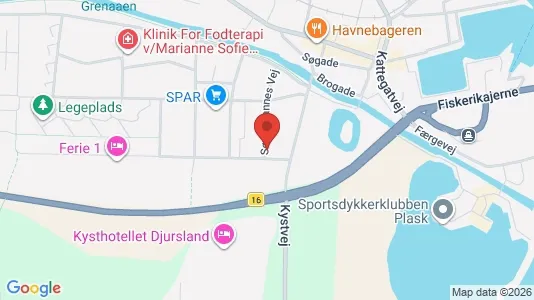 Erhvervslokaler til leje i Grenaa - kort over placeringen